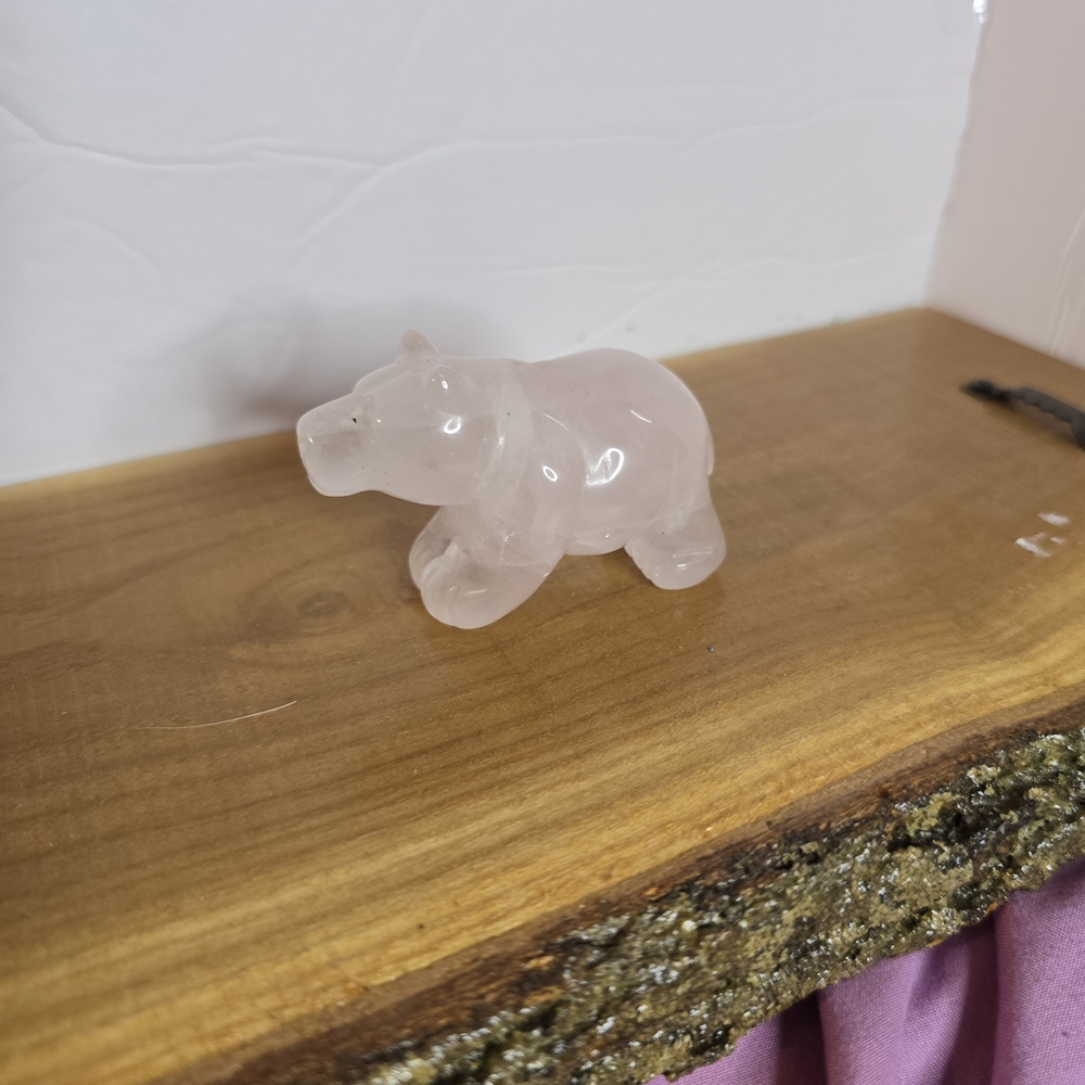 Rose Quartz Hippo Crystal